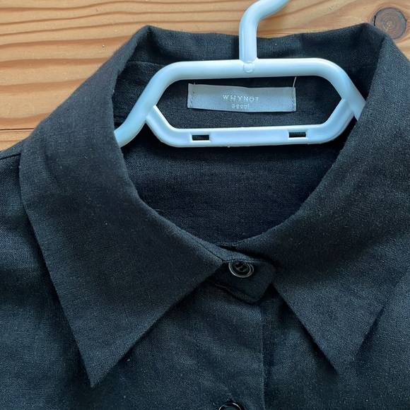 NWOT 100% Linen button up - Picture 2 of 7